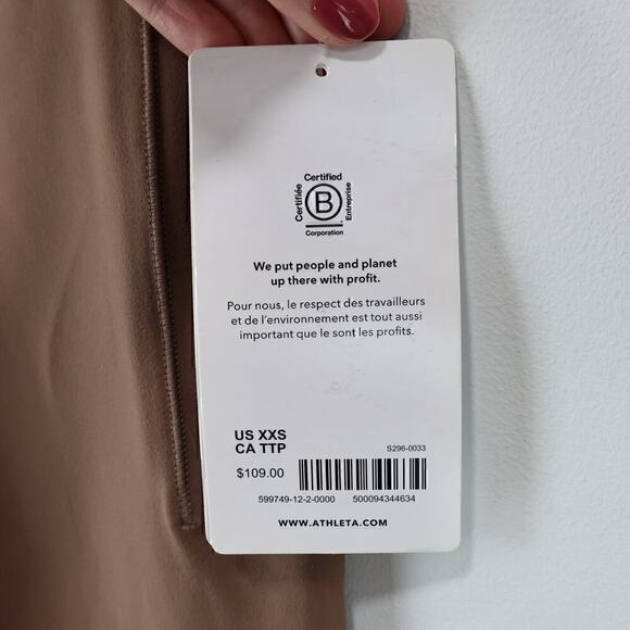 Athleta Salutation Stash Tight Rustic Beige Size XXS NWT - Picture 6 of 7